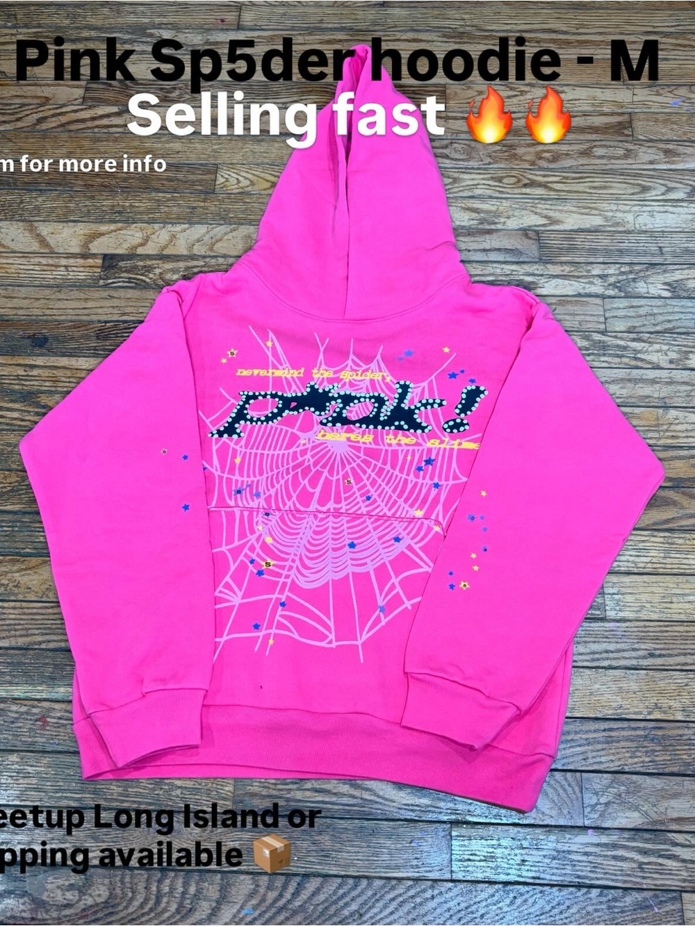 Kids Pink Spider Web Hoodie Sweatshirt